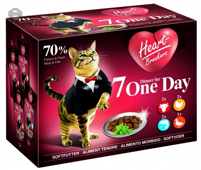 Zdjęcie Vitakraft Heart-Breakers Dinner for One Day dla kota  multipack 7x100g