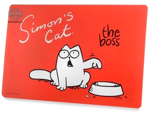 Zdjęcie Karlie Podkładka pod miski Simon's Cat  czerwona 43 x 28 cm