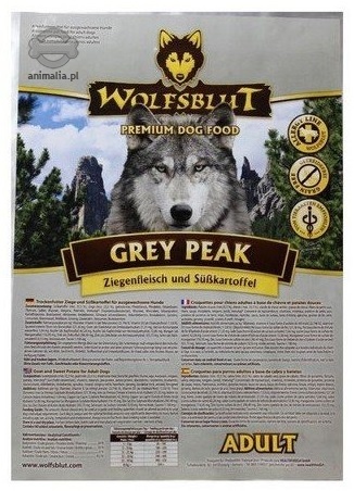 Zdjęcie Wolfsblut Dog Grey Peak  z kozą i słodkimi ziemniakami 2kg