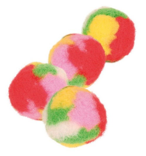 Zdjęcie Trixie Piłki-pompony miękkie kolorowe  4 cm 4 szt.