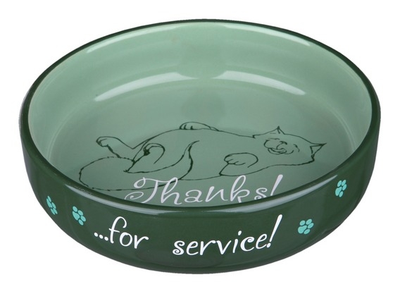 Zdjęcie Trixie Miska ceramiczna dla kota szeroka Thanks for Service!  0.3 l; śr. 15 cm