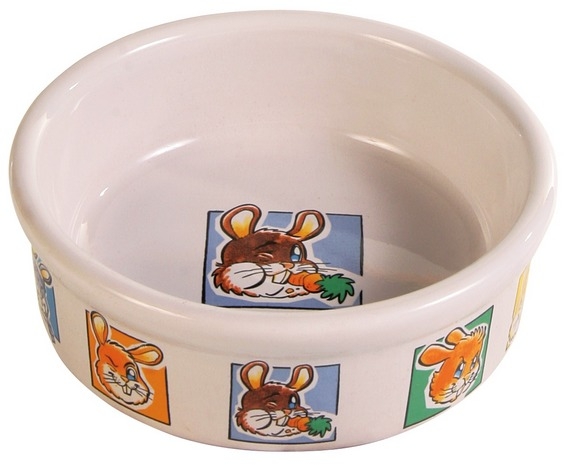 Trixie Miska ceramiczna dla królika z motywem 240 ml/ø 11 cm