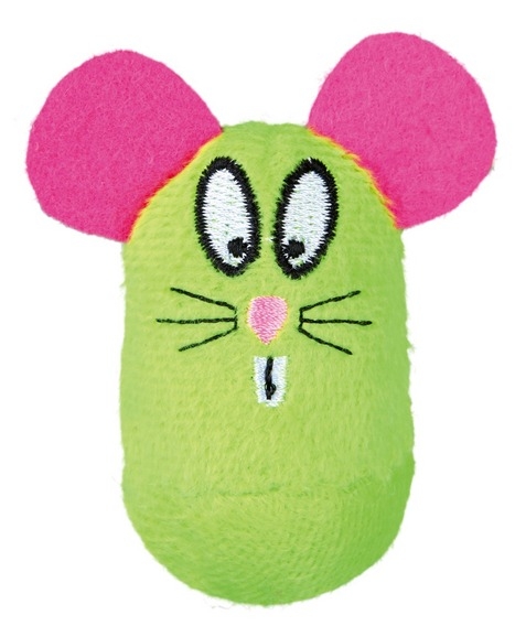 Zdjęcie Trixie Mysz pluszowa Bobo z kocimiętką wstająca  kolorowa wys, 6 cm