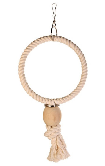 Trixie Bawełniany sznur z drewnianą kula  16 cm