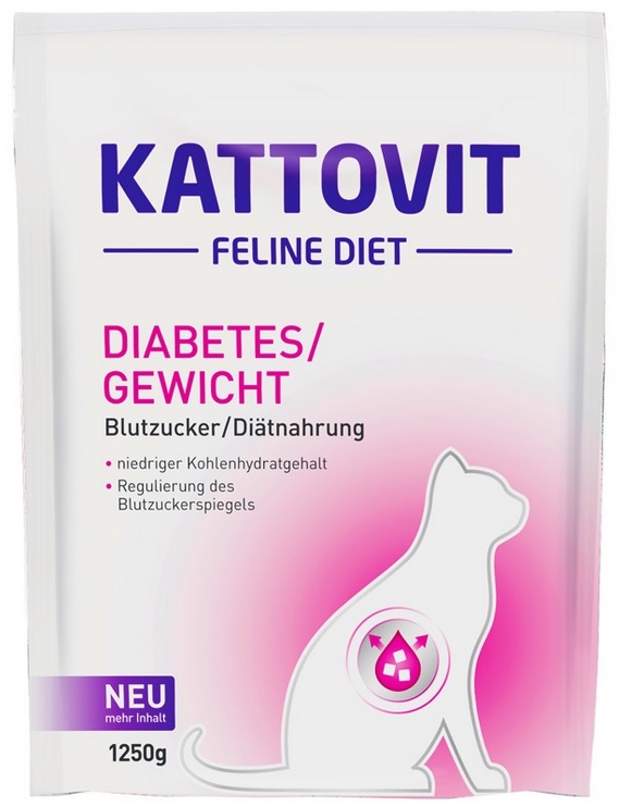 Kattovit Feline Diet Overweight / Diabetes  karma sucha 1.25kg