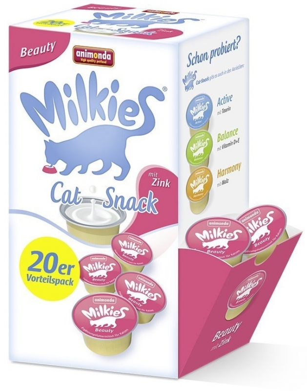 Animonda Przysmak dla kota Milkies Megapak Beauty z cynkiem 20x 15g