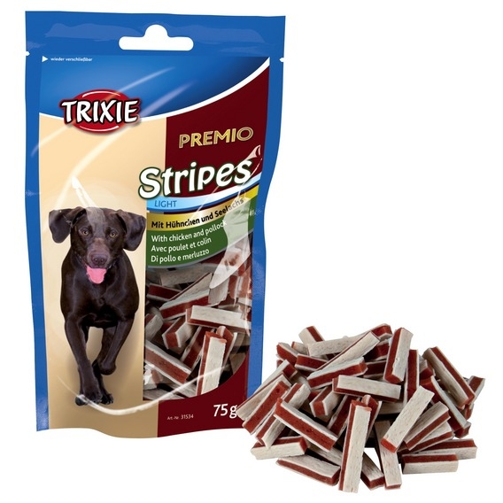 Zdjęcie Trixie Premio Stripes Light przysmak dla psa z kurczakiem i mintajem 75g