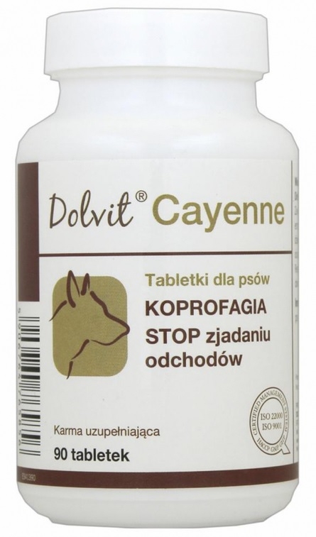 Dolfos Dolvit Cayenne tabletki dla psów zniechęcające do zjadania odchodów 90 tabl.