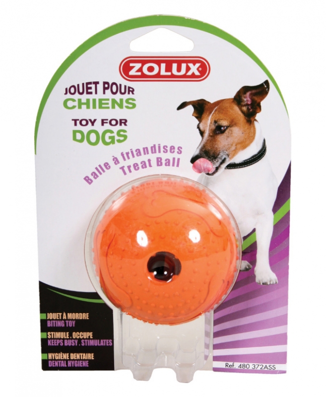 Zdjęcie Zolux Piłka kauczukowa na przysmaki dla psa  7,5 cm 