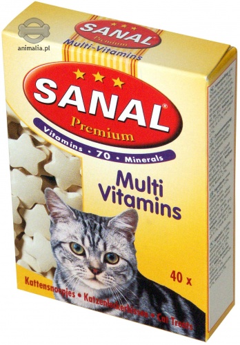 Zdjęcie Sanal Multi Vitamins  dropsy dla kota 40 szt.