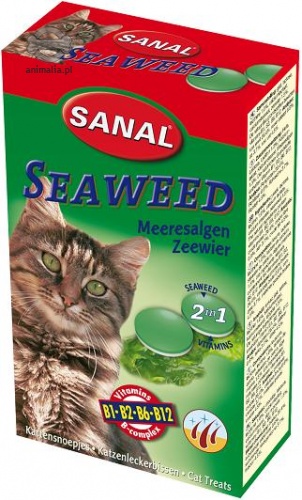 Zdjęcie Sanal Seaweed  z algami dropsy dla kota 50g