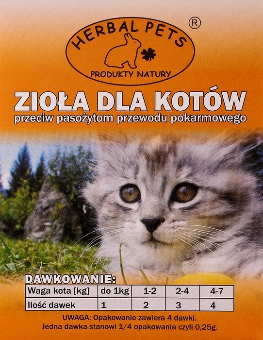 Zdjęcie Herbal Pets Zioła dla kotów  przeciw pasożytom przewodu pokarmowego 1g