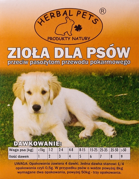 Zdjęcie Herbal Pets Zioła dla psów  przeciw pasożytom przewodu pokarmowego 2g