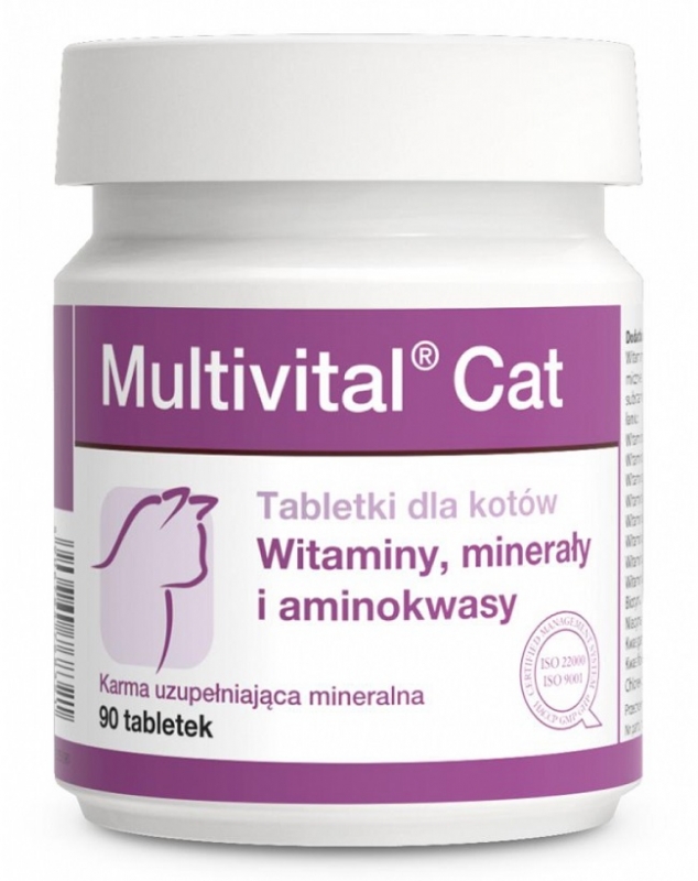 Zdjęcie Dolfos Multivital Cat / Mini minerały, witaminy i aminokwasy dla kotów tabletki 90 tabl.