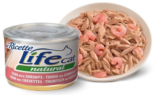 Zdjęcie Lifecat le Ricette puszka dla kota  tuńczyk z krewetkami 150g