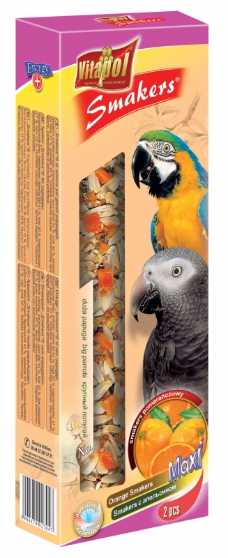 Zdjęcie Vitapol Kolby Smakers dla dużych papug  pomarańczowe 2 szt.