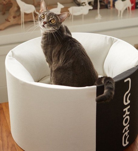 Zdjęcie myKotty Oti legowisko ekskluzywne dla kota  czarno-biały 51,5 x 30 cm