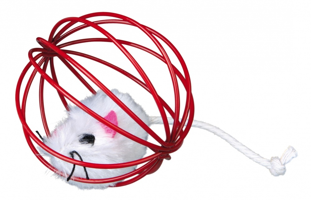 Zdjęcie Trixie Duża mysz w kuli metalowej   6 cm