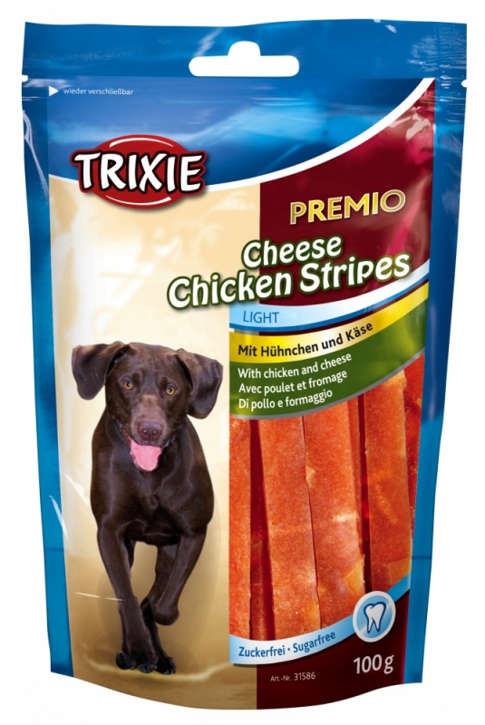 Zdjęcie Trixie Premio Chicken Cheese Stripes przysmak dla psa z kurczakiem i serem 100g