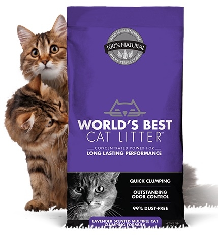 Zdjęcie World's Best Żwirek dla kota Multiple Cat Lavender  lawendowy 3.18kg