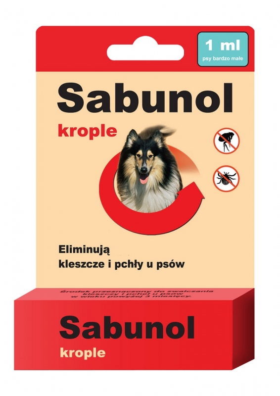 Z laboratorium dr Seidla Sabunol krople przeciw kleszczom i pchłom dla psów do 10kg 1ml