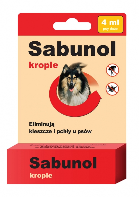 Zdjęcie dr Seidel Sabunol krople przeciw kleszczom i pchłom dla psów do 40kg 4 ml