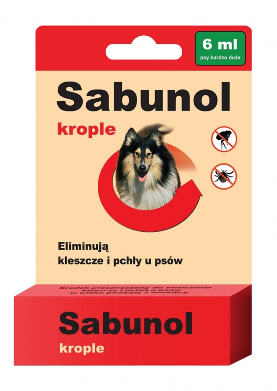 Zdjęcie dr Seidel Sabunol krople przeciw kleszczom i pchłom dla psów do 60kg 6ml