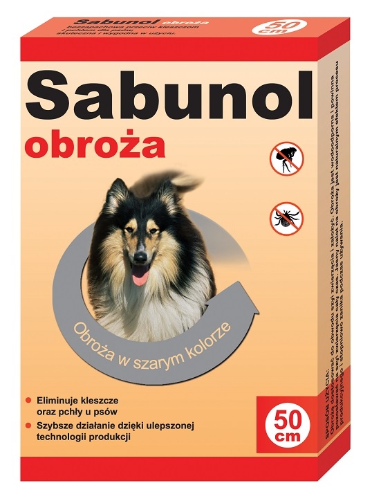 Zdjęcie dr Seidel Sabunol GPI Obroża dla psa przeciw kleszczom i pchłom szara 50 cm