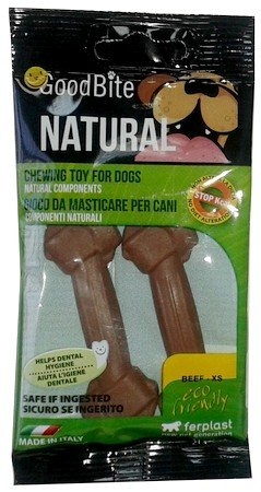 Zdjęcie Ferplast GoodBite Natural zabawka kość dla psa XS 8 cm wołowina 2 szt.