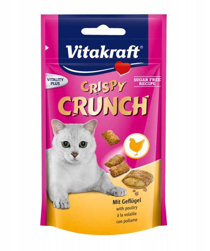 Zdjęcie Vitakraft Cat Crispy Crunch  ciasteczka z nadzieniem drobiowym 60g