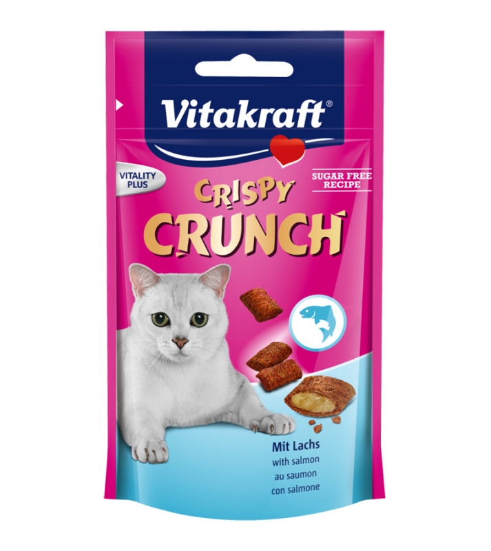 Zdjęcie Vitakraft Cat Crispy Crunch  ciasteczka z nadzieniem z łososia 60g