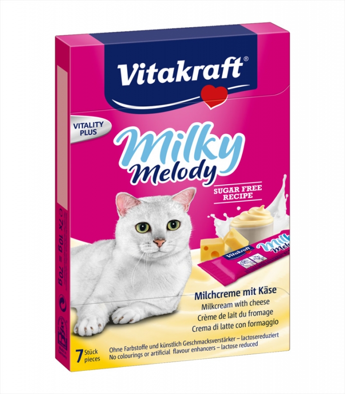 Zdjęcie Vitakraft Cat Milky Melody krem dla kota  mleczny z serem 7 szt. 
