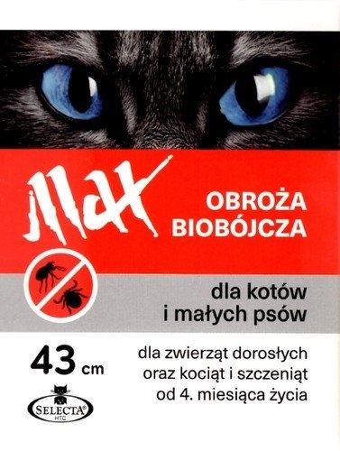 Selecta Max obroża biobójcza dla małych psów czerwona 43 cm
