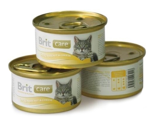 Zdjęcie Brit Care Puszka dla kotów  z piersią kurczaka i serem 80g
