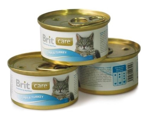 Zdjęcie Brit Care Puszka dla kotów  z tuńczykiem i indykiem 80g
