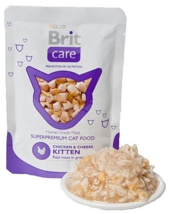 Zdjęcie Brit Care Kitten saszetka dla kociąt  z kurczakiem i serem w sosie 80g