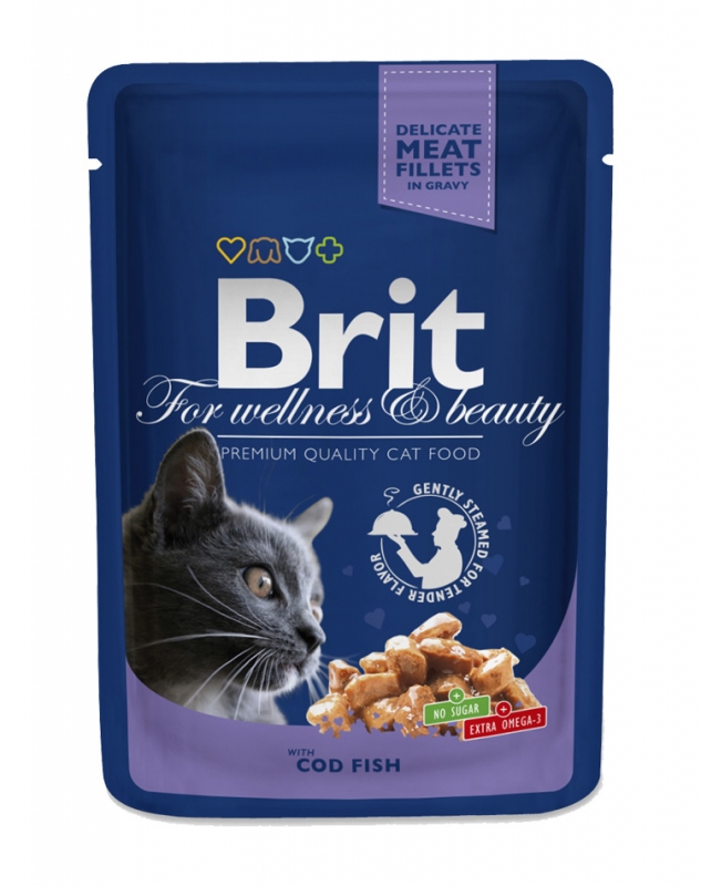 Zdjęcie Brit Premium Cat Adult saszetka w sosie z dorszem 100g