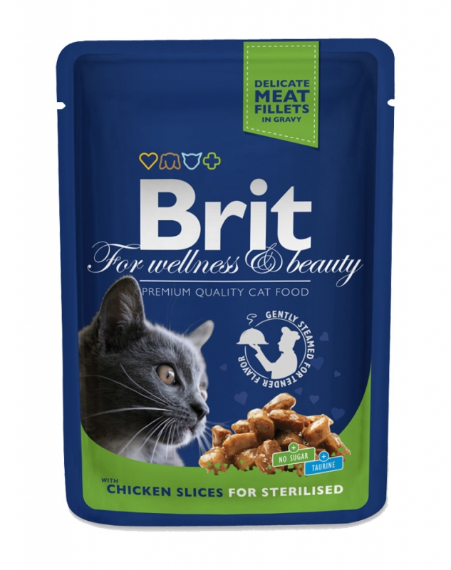 Zdjęcie Brit Premium Cat Adult Sterilised saszetka w sosie z kurczakiem 100g
