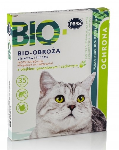 Zdjęcie PESS Bio-obroża dla kotów   czerwona 35 cm