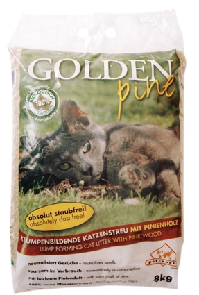 Golden Pine Samozbrylający żwirek dla kotów z drewna pinii 4kg