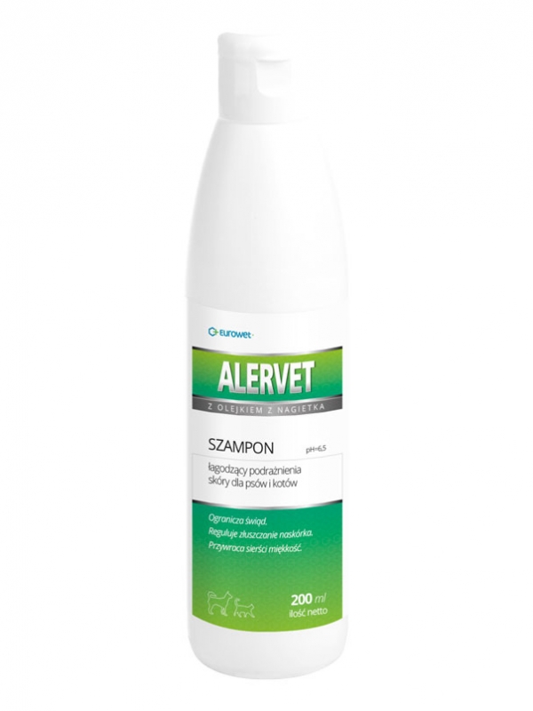 Zdjęcie Eurowet Alervet szampon łagodzący podrażnienia   dla psów i kotów 200ml