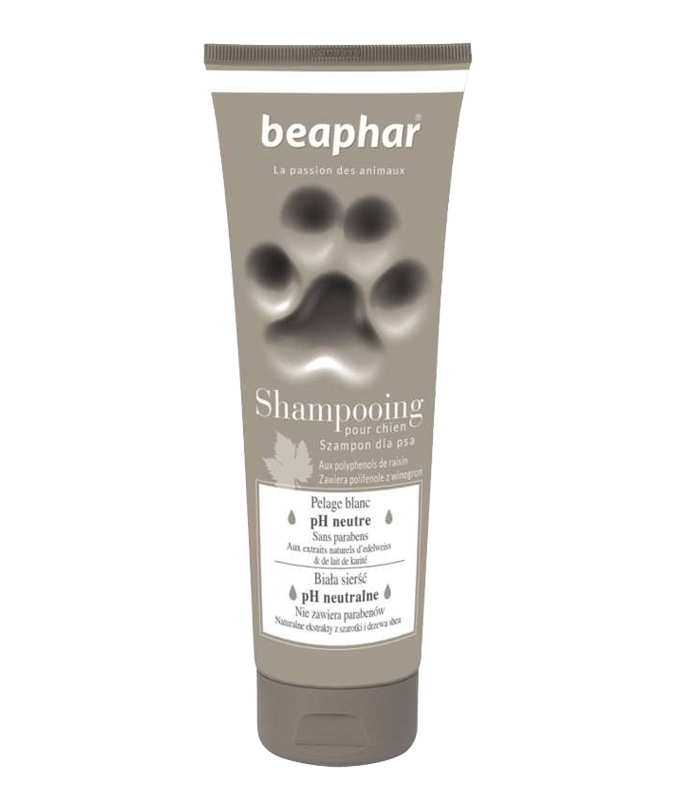 Zdjęcie Beaphar Premium szampon z szarotką i ekstraktem shea  dla psów o białej sierści 250ml