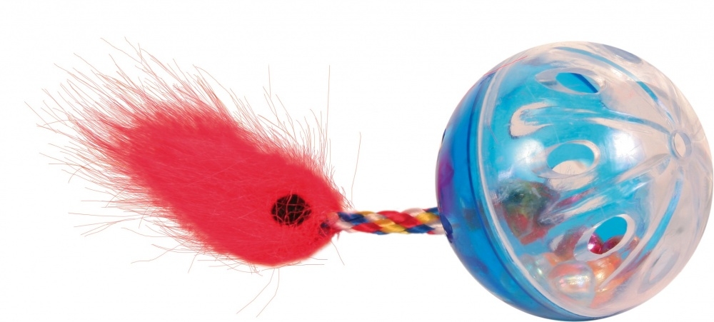 Zdjęcie Trixie Piłki plastikowe z piórkiem  4.5 cm 2 szt.