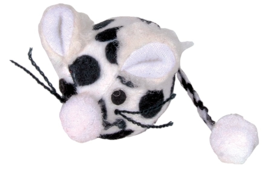 Zdjęcie Trixie Piłka myszka pluszowa zwierzaczek z grzechotką  4.5 cm