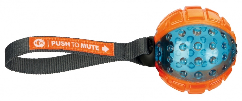 Trixie Piłka TPR z uchwytem Push To Mute z opcją wyciszenia dźwięku 7 cm