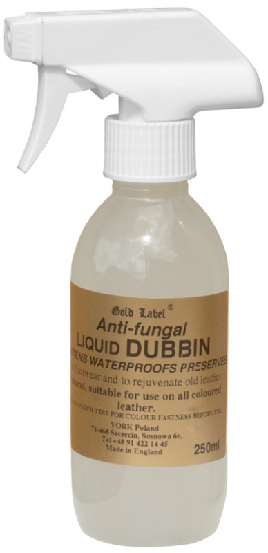 Gold Label Anti Fungal Liquid Dubbin pięlęgnacja i dezynfekcja sprzętów skórzanych 250ml