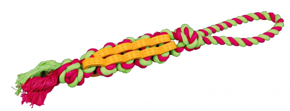 Zdjęcie Trixie Dentafun Twisted Stick na sznurze z uchwytem  4 cm/37 cm 