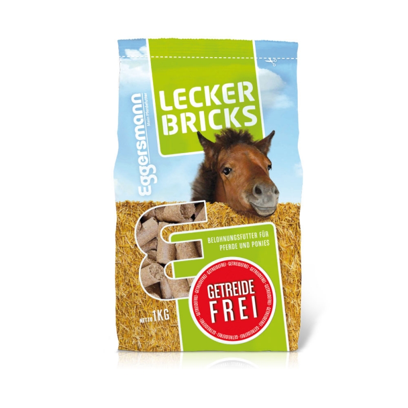 Zdjęcie Eggersmann Lecker Bricks cukierki dla konia  Getreidefrei 1kg