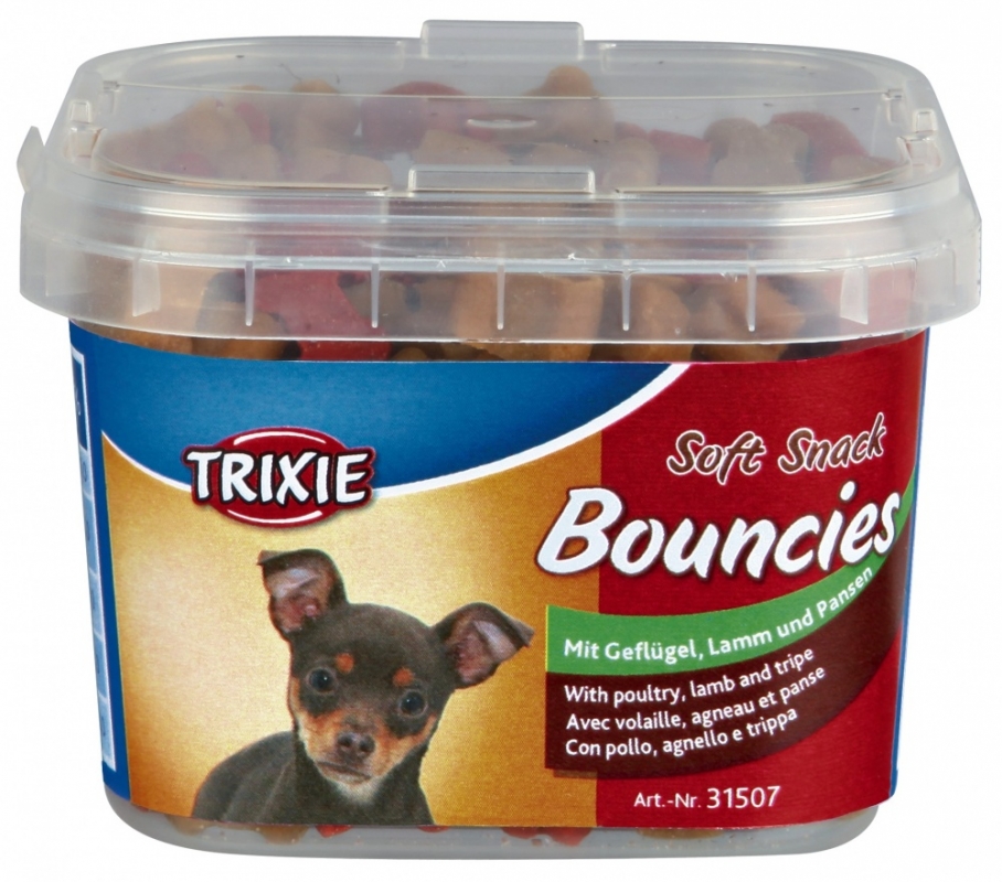 Zdjęcie Trixie Soft Snack Bouncies przysmak w pojemniku  z drobiem, jagnięciną i żwaczami 140g