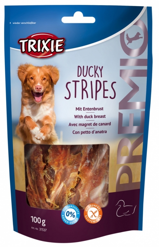 Zdjęcie Trixie Premio Ducky Stripes Light  z mięsem z piersi kaczki 100g